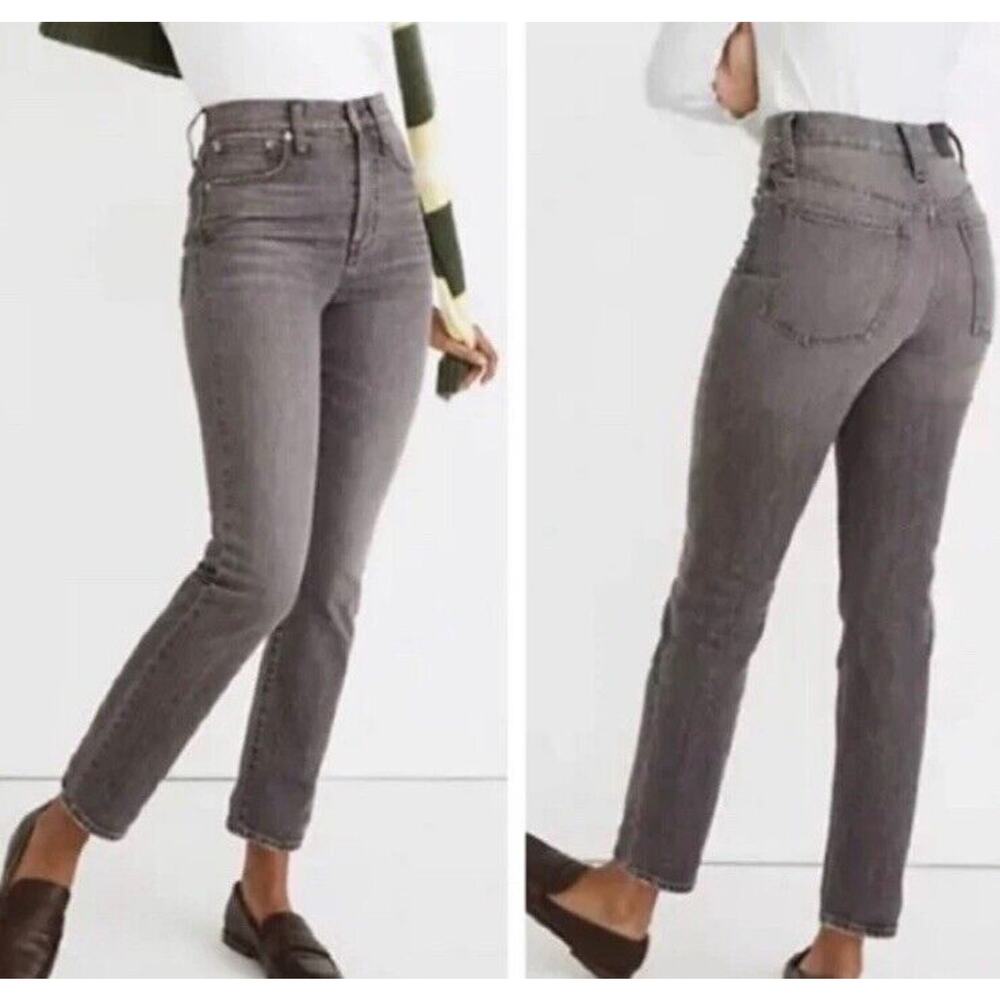 Madewell Sz 28 Gray Perfect Vintage Crop Jeans